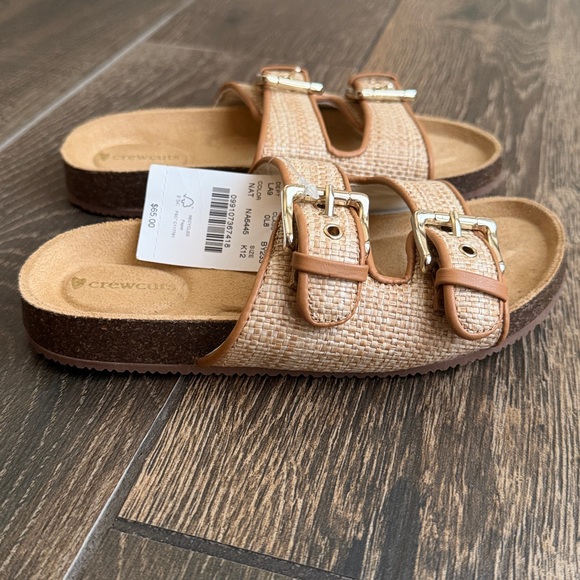J.Crew Crewcuts Girls' Colbie Wide-Strap Natural Raffia Sandals—K12 - Picture 5 of 11